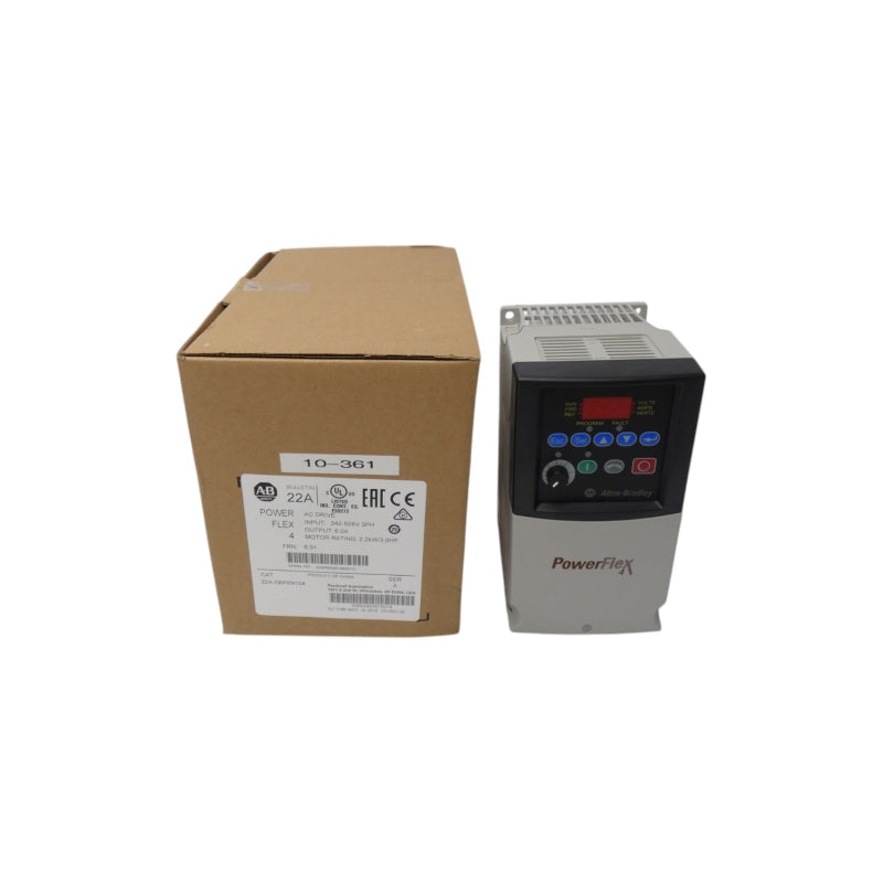 ALLEN BRADLEY 22A-D6P0N104 SER. A F/W 6.01 342-528V 6.0A NSMP