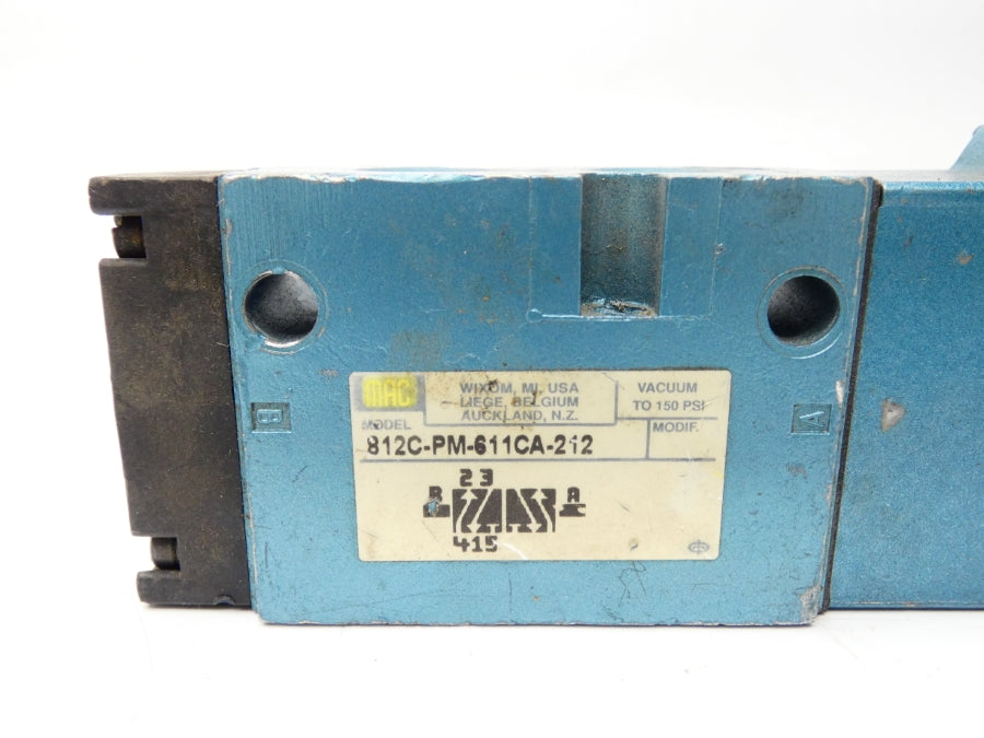 MAC 812C-PM-611CA-212 110/120VAC 25-150PSI UNMP