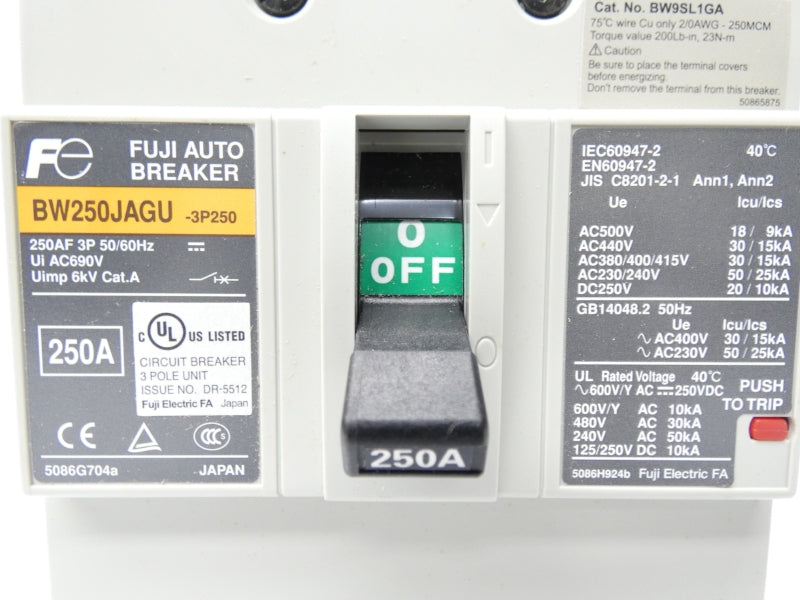 FUJI ELECTRIC BW250JAGU-3P250 600V 250A (GRAY) NSMP