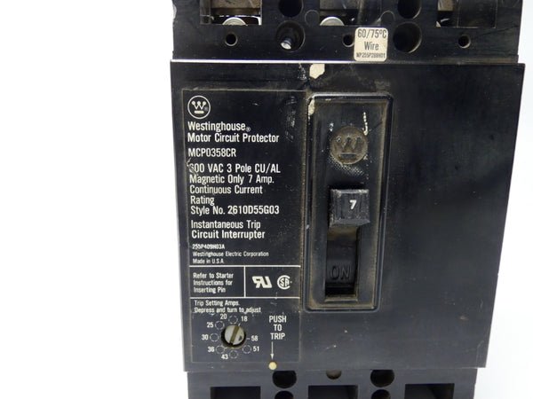WESTINGHOUSE MCP0358CR 600V 7A NSNP