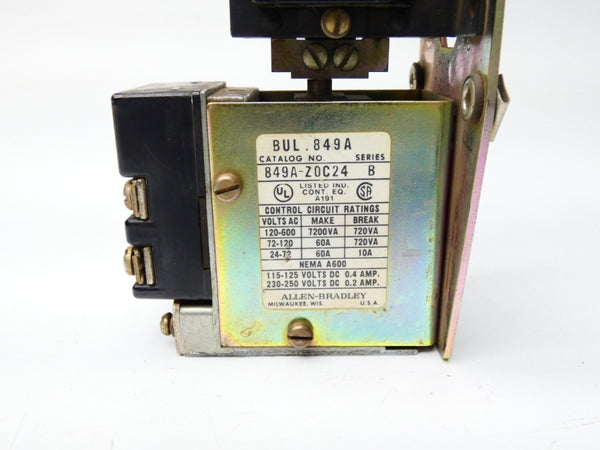 ALLEN BRADLEY 849A-ZOC24 SER. B 110-120V UNMP