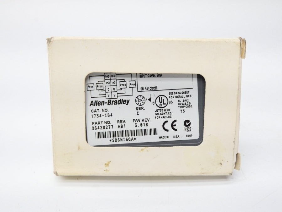 ALLEN BRADLEY 1734-IB4 SER. C REV. A01 F/W 3.018 24VC NSMP