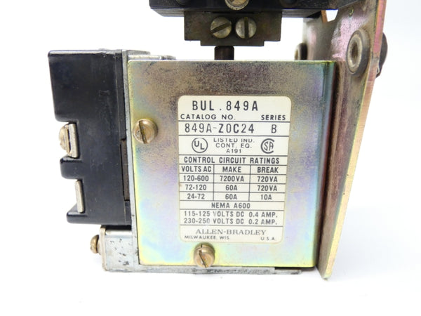 ALLEN BRADLEY 849A-ZOC24 SER. B 110/120V UNMP