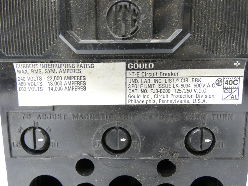 ITE FJ3-B200 600V 200A UNMP