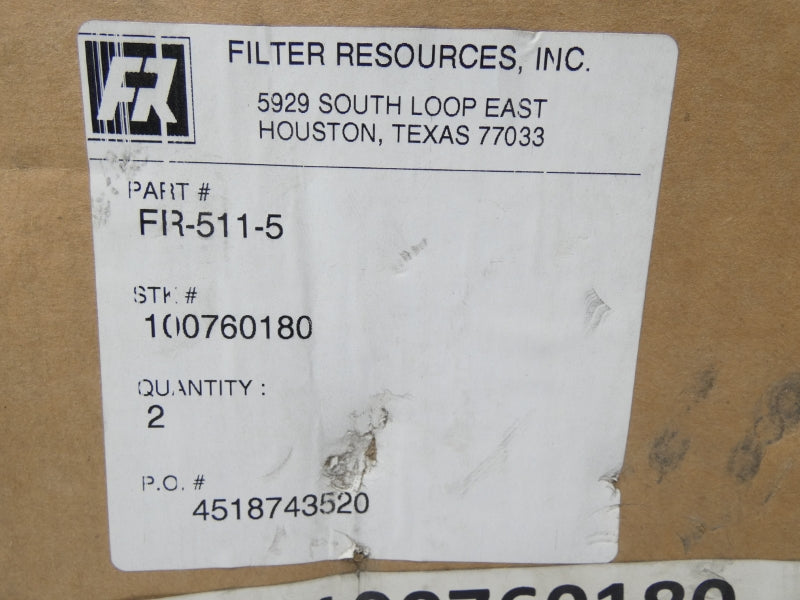 FILTER RESOURCES FR-511-5 (PKG 2) NSMP
