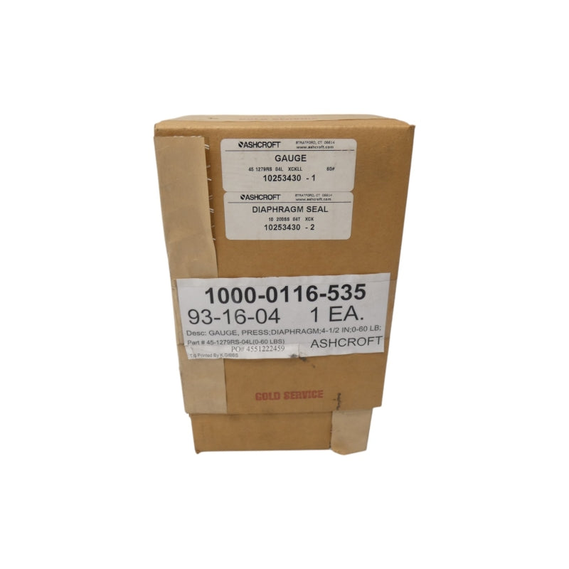 ASHCROFT 451279RS04LXCKLL 10200SS04TXCK NSFS