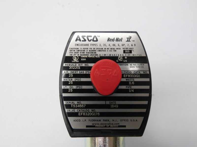 ASCO EF8320G176 24VDC 25PSI 1/4" NSMP