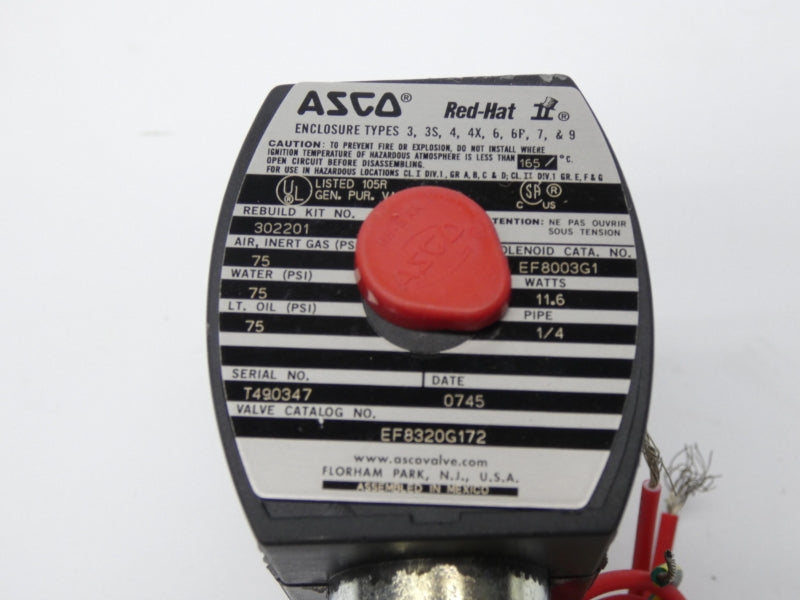 ASCO EF8320G172 24DC 75PSI 1/4" NSNP