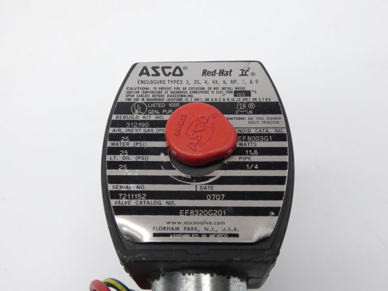ASCO EF8320G201 24DC 25PSI 1/4" UNMP
