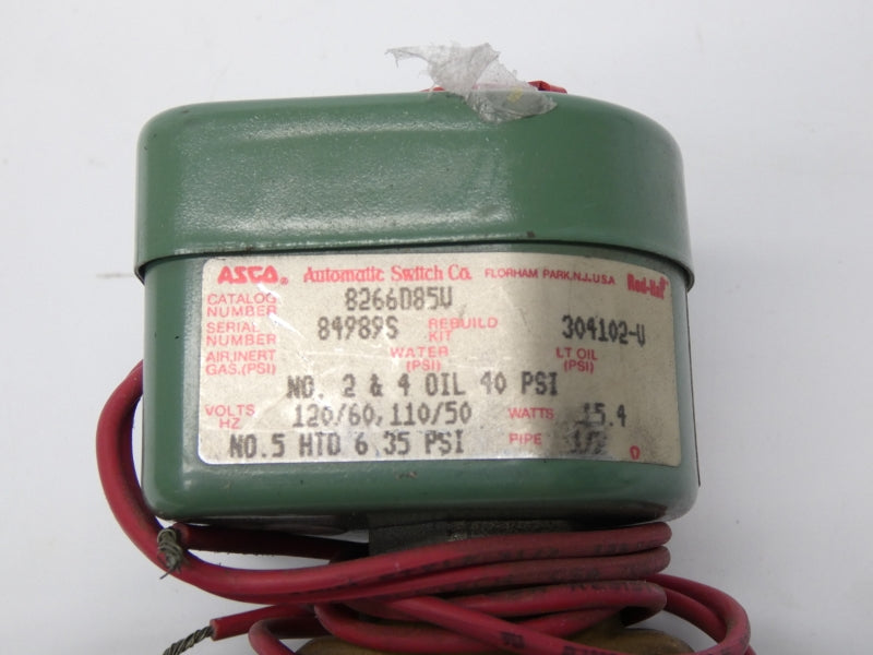 ASCO 8266D85V 120/110V 40PSI 1/2" UNMP