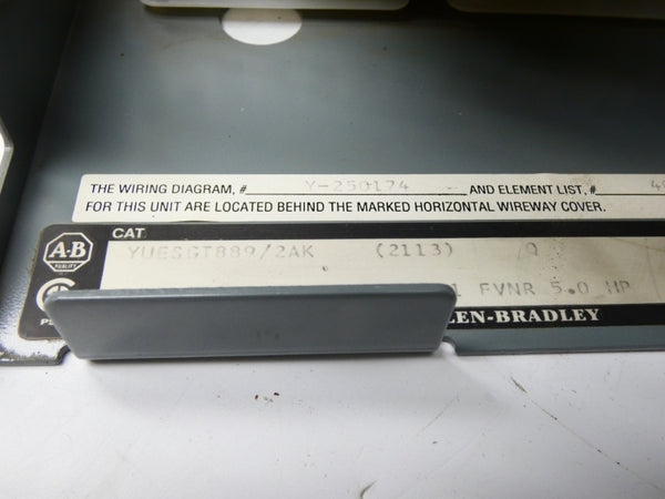 ALLEN BRADLEY YUESGT889/2AK(2113) SER. Q 480V (AS PICTURED) NSNP
