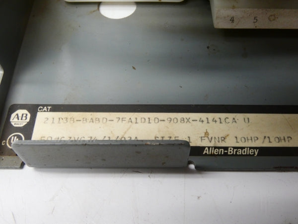 ALLEN BRADLEY 2113B-BABD-7FA1D10-908X-4141CA SER. U 480V (AS PICTURED) UNMP