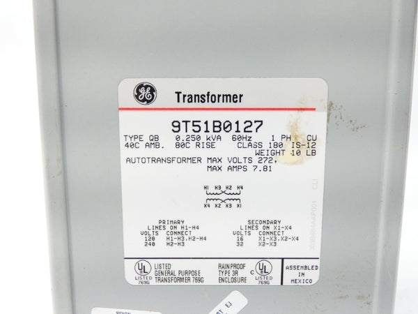 GENERAL ELECTRIC 9T51B0127 272V 7.81A NSNP