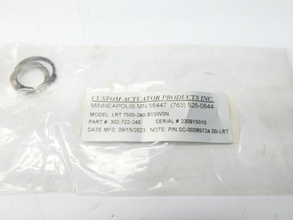 CUSTOM ACTUATOR PRODUCTS LRT7500-240-B1SWSN 302-722-240 NSMP