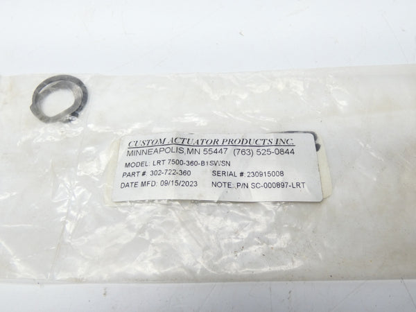 CUSTOM ACTUATOR PRODUCTS LRT7500-360-B1SWSN 302-722-360 NSMP