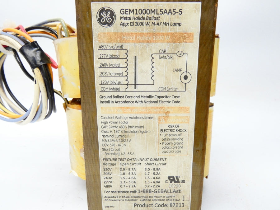 GENERAL ELECTRIC GEM1000ML5AA5-5 480V (AS PICTURED) UNMP