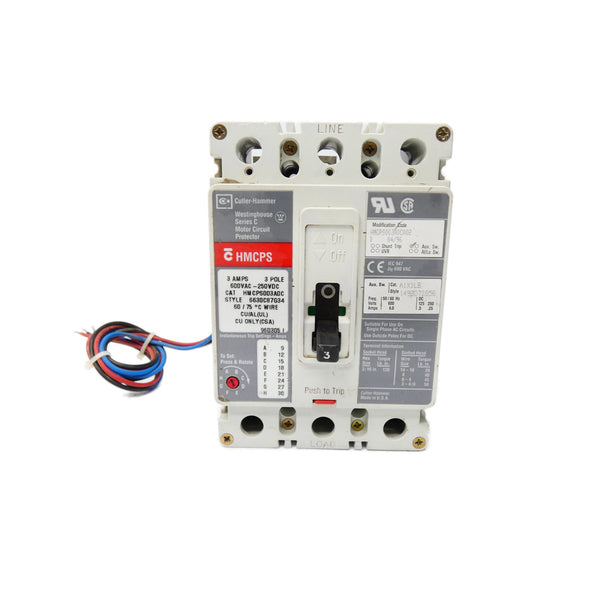 CUTLER-HAMMER HMCPS003A0C 6630C87G34 600VAC 3A UNMP