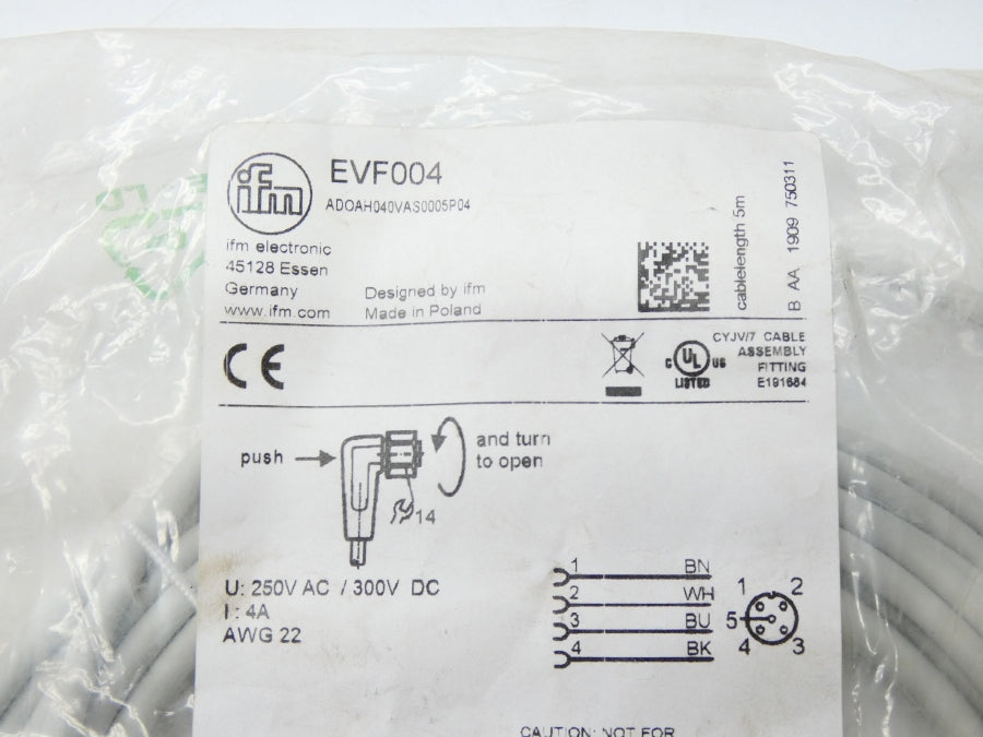 IFM EFECTOR EVF004 ADOAH040VAS0005P04 NSMP