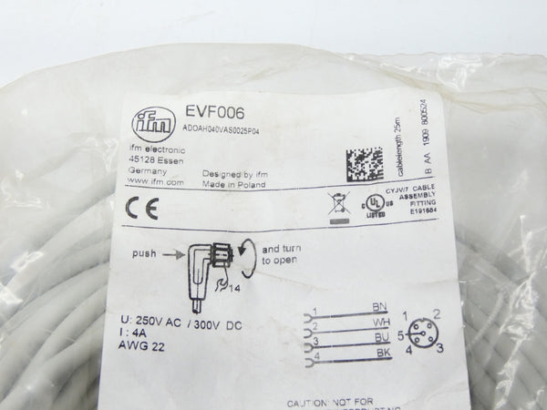 IFM EFECTOR EVF006 ADOAH040VAS0025P04 NSMP