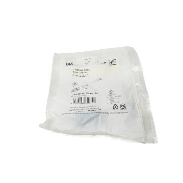 WEIDMULLER 180386000 SAIS-M8-3P 30VDC 4A NSMP