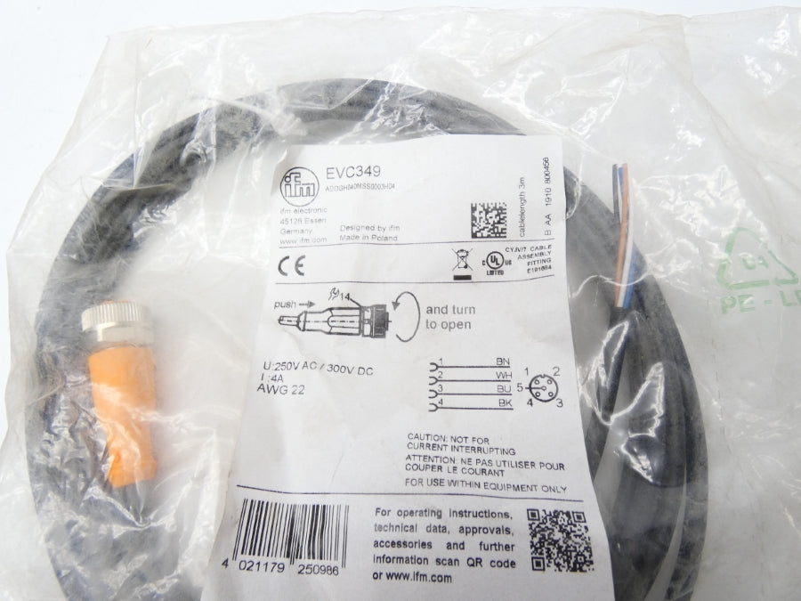 IFM EFECTOR EVC349 ADOGH040MSS0003H04 250VAC 4A NSMP