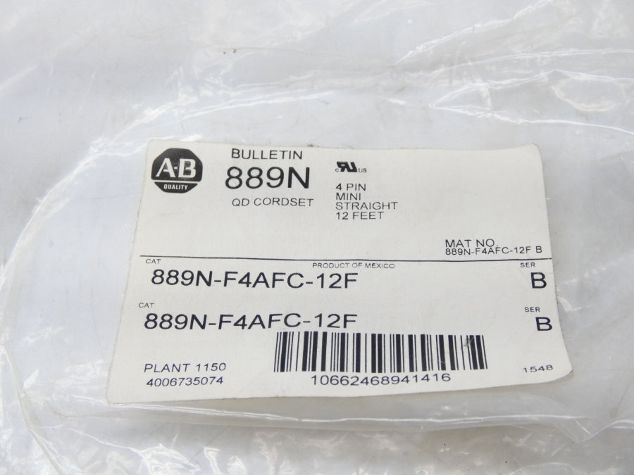 ALLEN BRADLEY 889N-F4AFC-12F SER. B 600V 10A NSMP