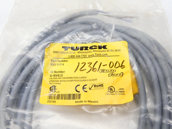 TURCK RSSV4.4T-6 U-85413 250V 4A NSMP