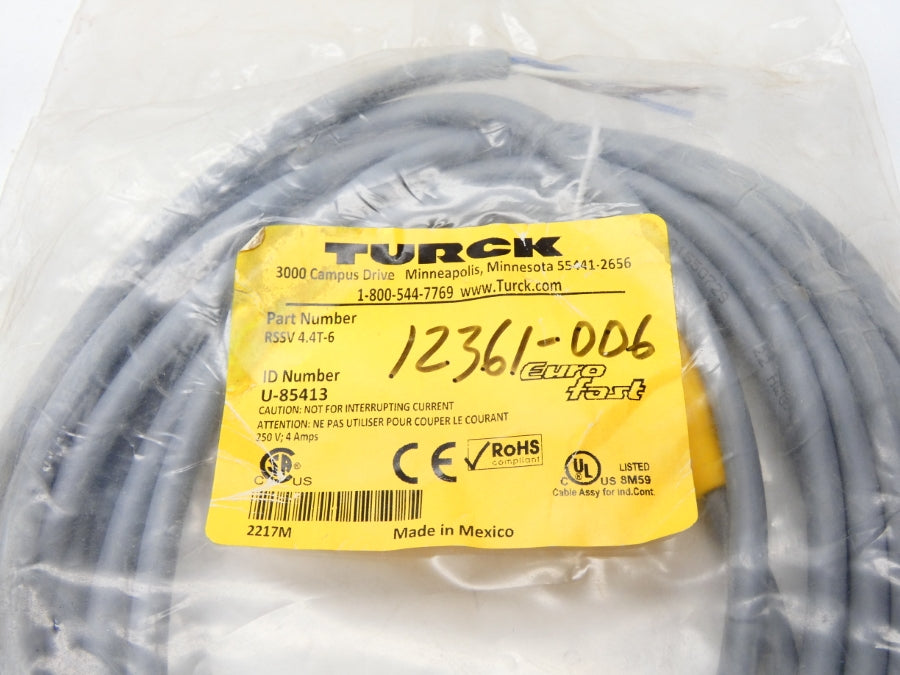 TURCK RSSV4.4T-6 U-85413 250V 4A NSMP