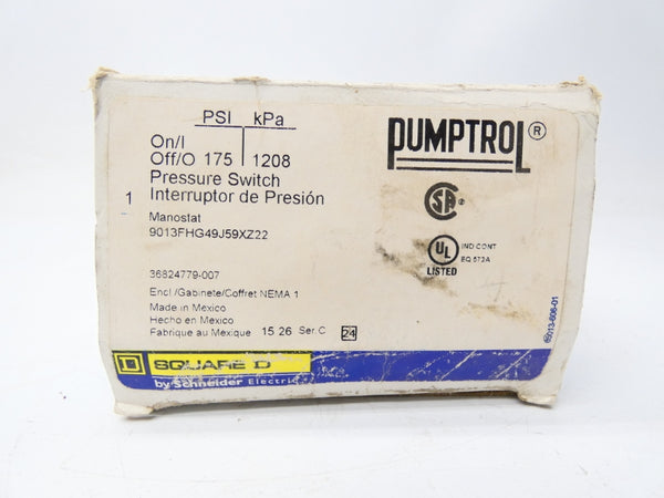 SQUARE D 9013FHG49XZ22 SER. C 460/575V 175PSI NSMP