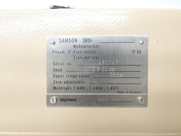 SAMSON 3804-1001.05 NSMP