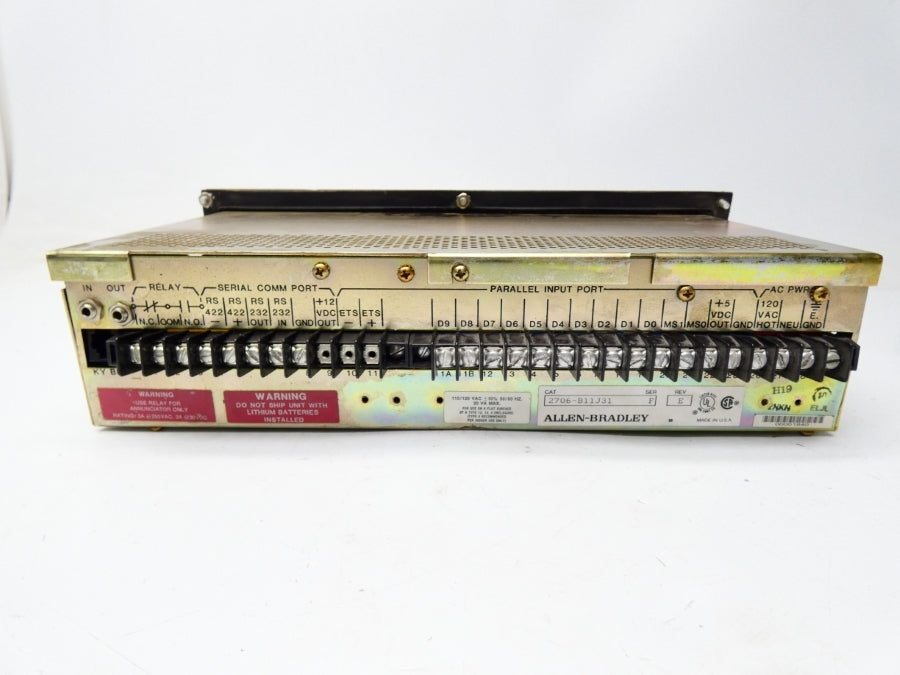 INDUSTRIAL SPARE PART 2706-B11J31 SER. F REV. E 110/120VAC UNMP