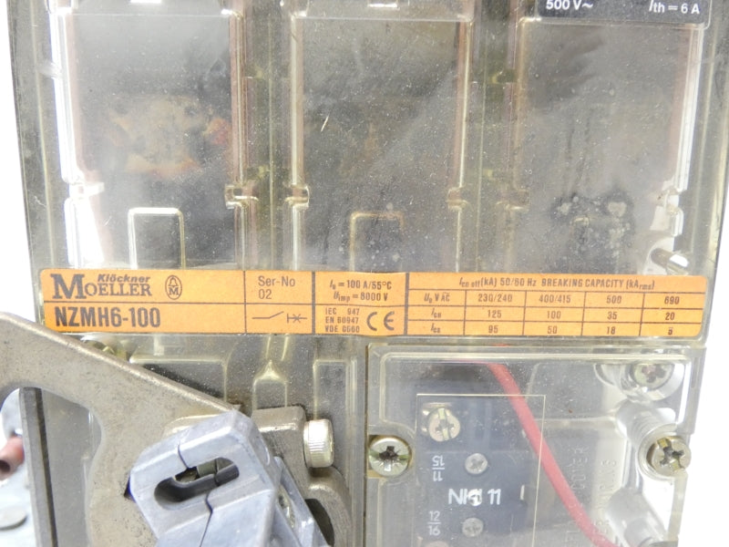 KLOCKNER MOELLER NZMH6-100/ZMR6-100 690VAC 100A UNMP