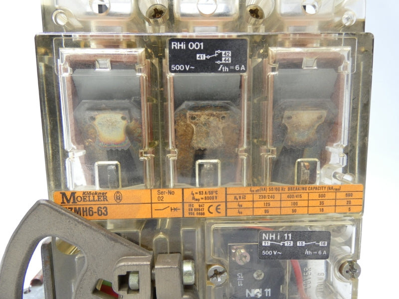 KLOCKNER MOELLER NZMH6-63/ZMR6-63 690VAC 63A UNMP