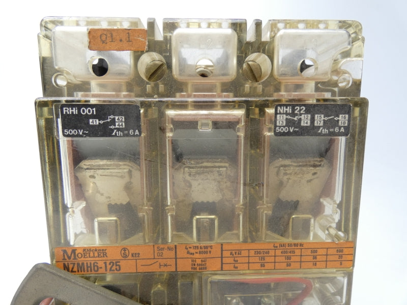 KLOCKNER MOELLER NZMH6-125/ZM6-125 690VAC, 125A UNMP