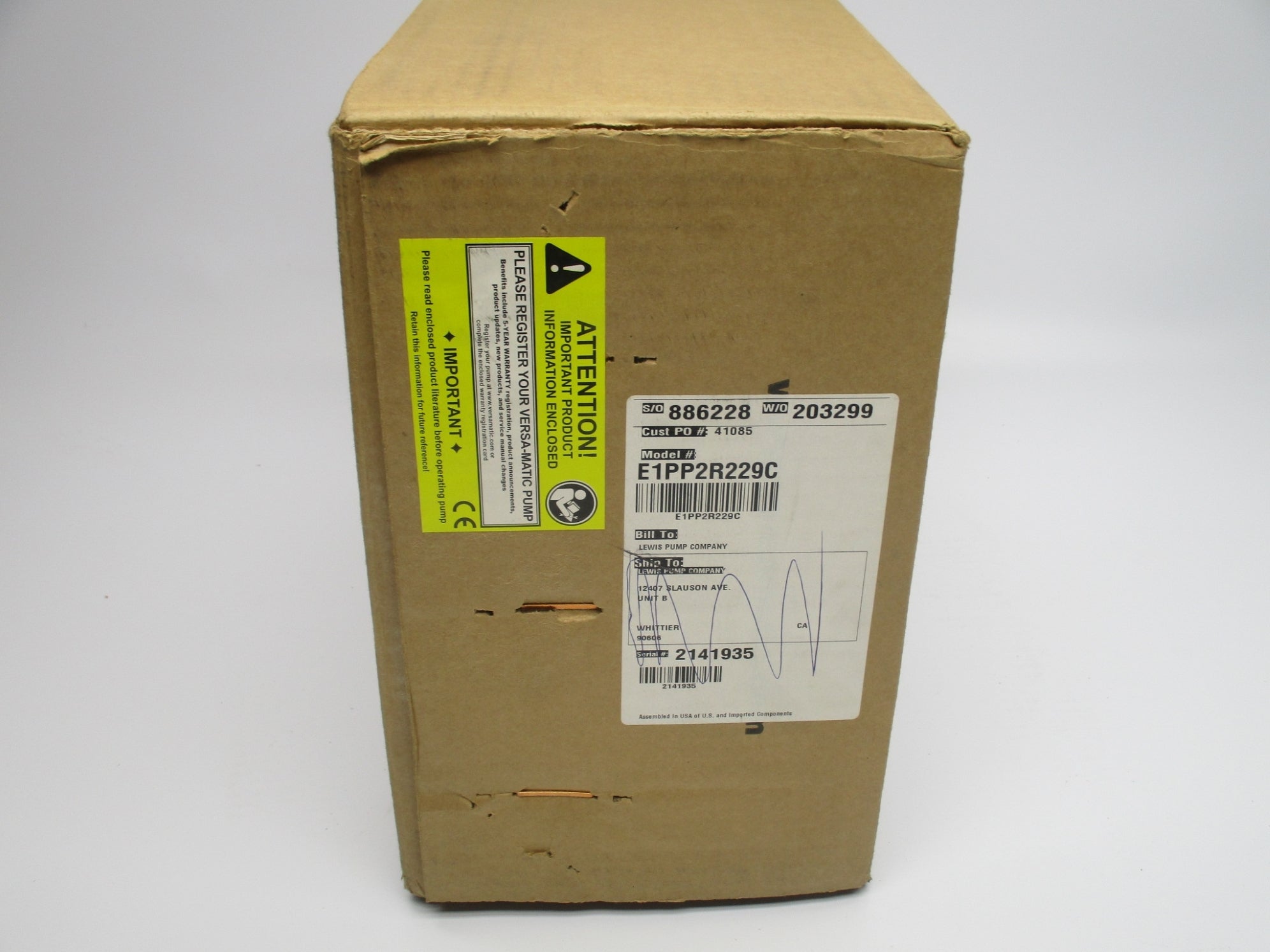 VERSA MATIC E1PP2R229C NSFS