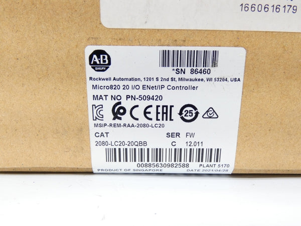 INDUSTRIAL SPARE PART 2080-LC20-20QBB SER. C F/W 12.011 DATE: 2021 NSFS