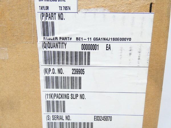 BASLER ELECTRIC BE1-11 G5A1N4J1S0E000 REV. BJ 48-125V NSMP
