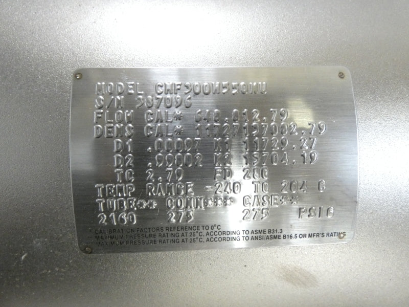 MICRO MOTION CMF300H550NU 275PSI NSMP