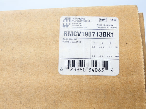 HAMMOND MANUFACTURING RMCV190713BK1 NSMP