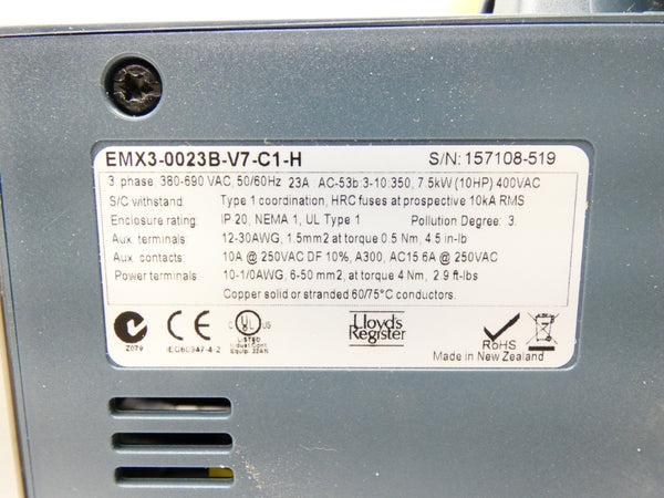 SAFTRONICS EMX3-0023B-V7-C1-H 380-690VAC 23A NSMP