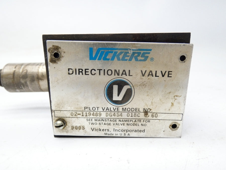 VICKERS DG4S4018CB60 02-119489 (AS PICTURED) UNMP