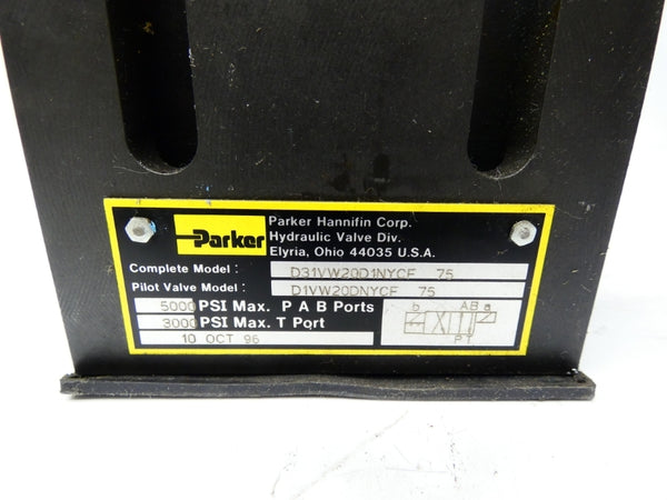 PARKER D31VW20D1NYCF75 D1VW20DNYCF75 5000PSI NSNP