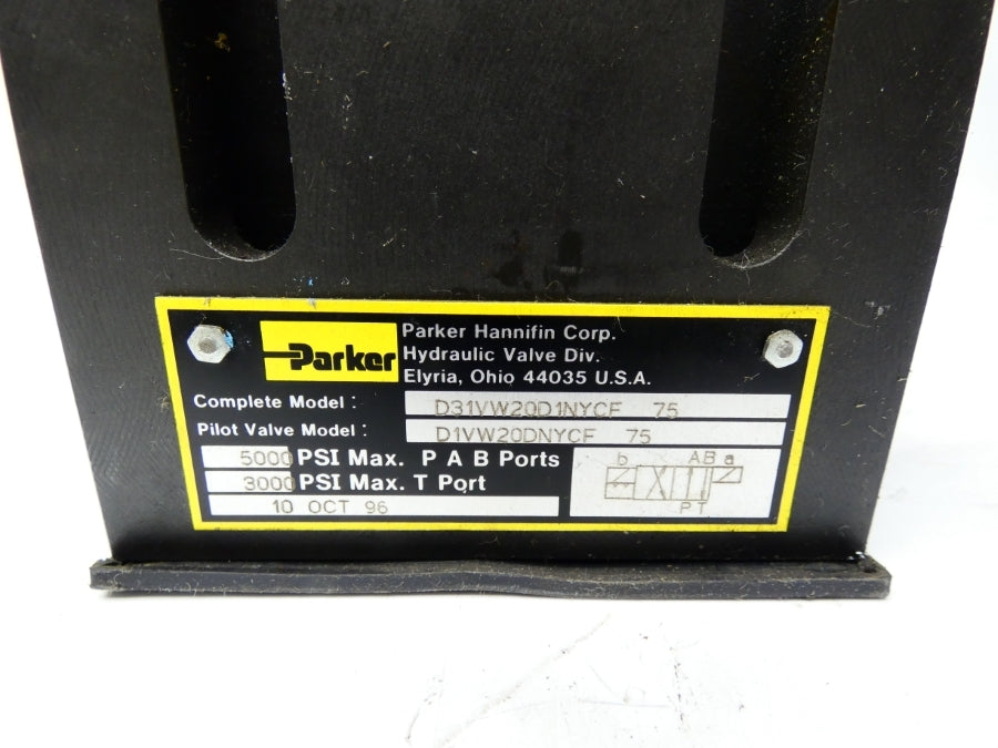 PARKER D31VW20D1NYCF75 D1VW20DNYCF75 5000PSI NSNP