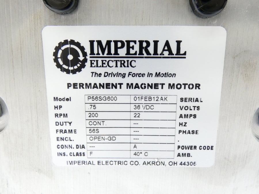 IMPERIAL ELECTRIC P56SG600 36VDC 22A NSNP