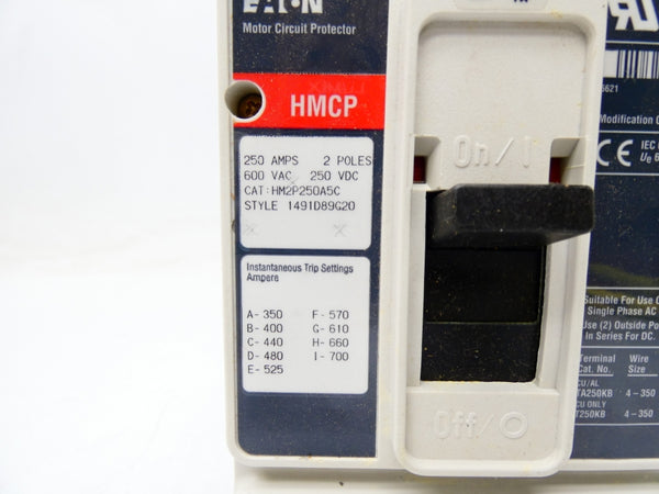 EATON HM2P250A5C 1491D89G20 600VAC 250A NSMP