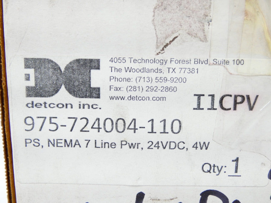 DETCON 975-724004-110 897-850000-010 24VDC NSMP