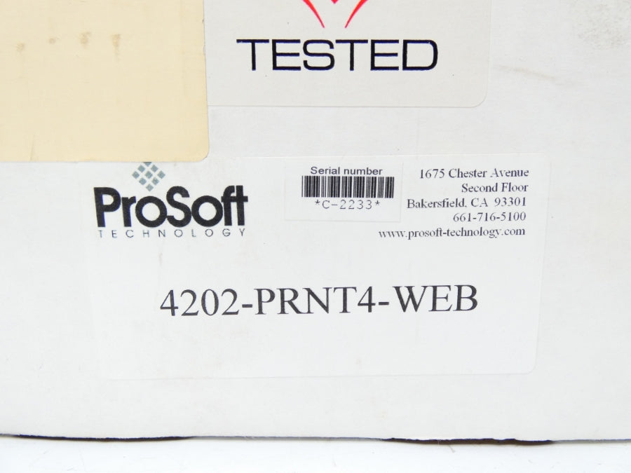 PROSOFT 4202-PRNT4-WEB SER. C VER. 1.26 18-32VDC NSMP