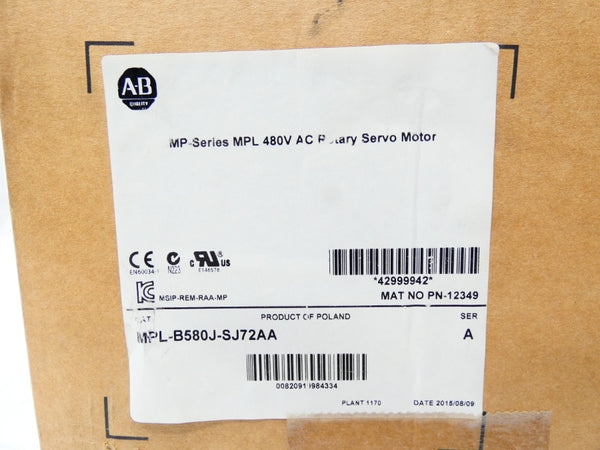 INDUSTRIAL SPARE PART MPL-B580J-SJ72AA SER. A 480V 32A NSMP