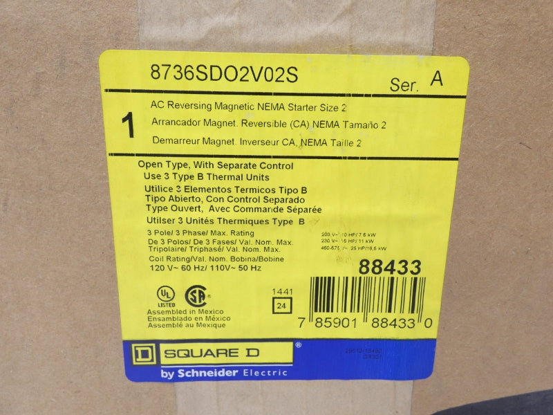 SQUARE D 8736SDO2V02S SER.A 110/120V NSFS