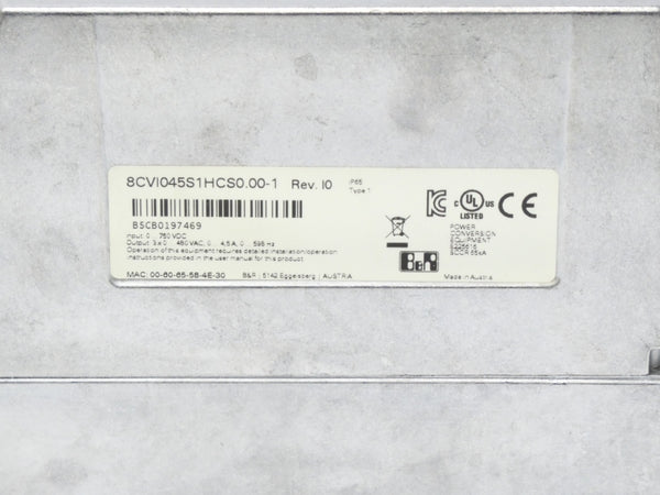 B&R 8CVI045S1HCS0.00-1 REV. I0 0-750VDC 4.5A NSMP